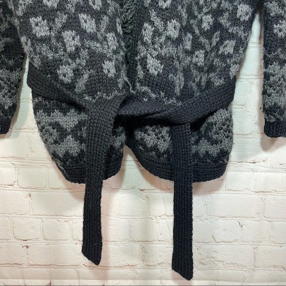 Gap Sweater Knit By Hand Womens Small Mohair Wool Aztec Western Open Cardigan - Picture 6 of 9